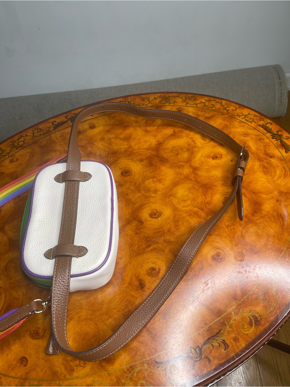 Coach Colorblock Crossbody with Blue Zipper and Rainbow Logo - Picture 7 of 10